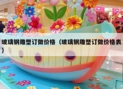 玻璃钢雕塑订做价格（玻璃钢雕塑订做价格表）